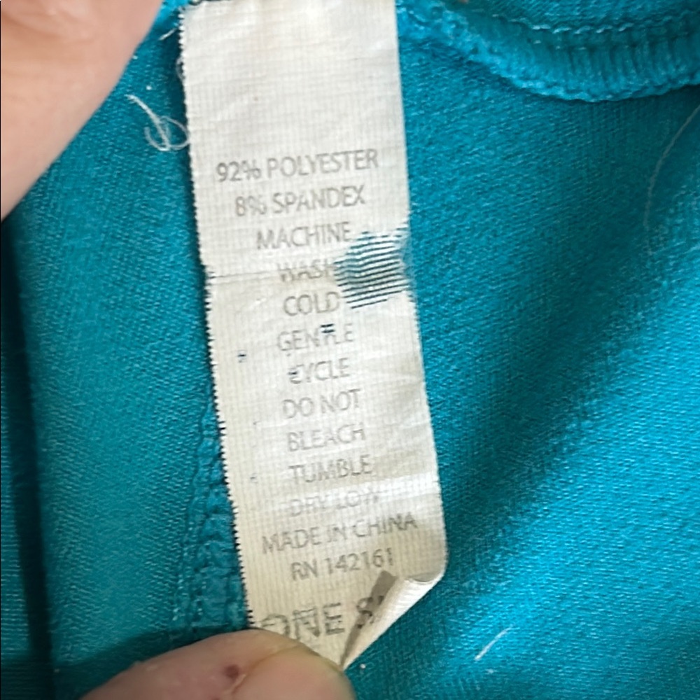 LuLaRoe Teal Blue High-Waist OS Leggings - Picture 3 of 4
